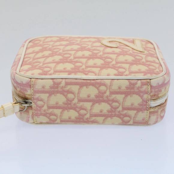 Christian Dior Trotter Canvas Pouch Pink Auth yk8940 - Picture 3 of 16